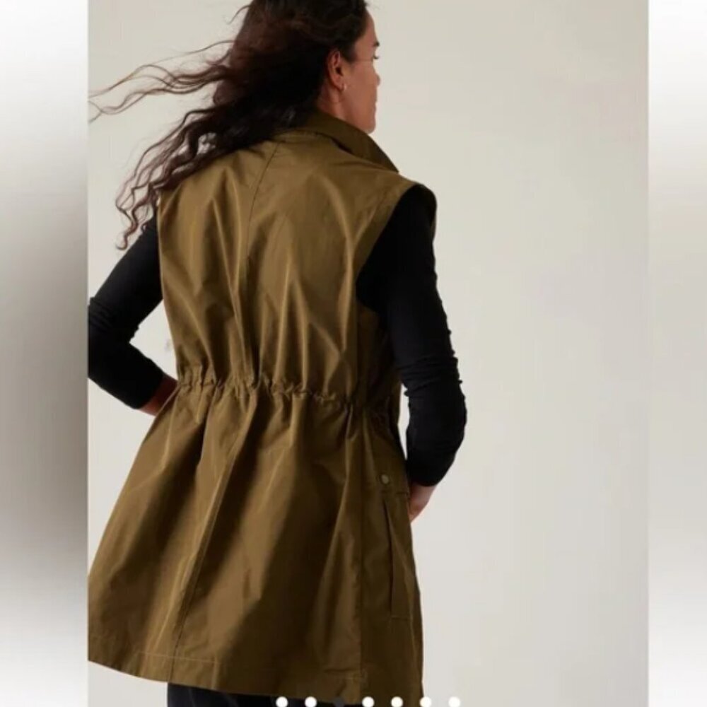 Athleta Boundless Olive Vest Size Small - Picture 3 of 11